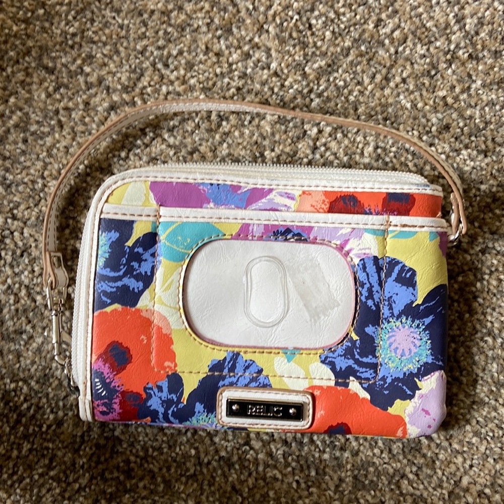 Relic floral print wristlet/wallet